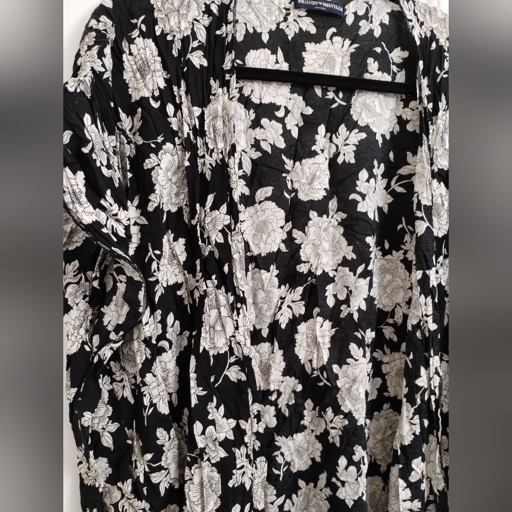 Brandy Melville Floral Kimono Duster Jacket One Size - Picture 4 of 7